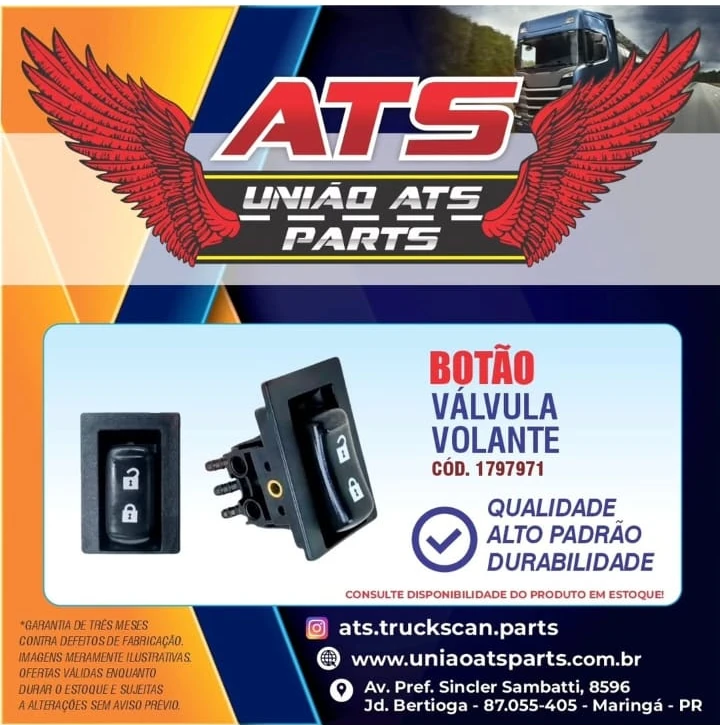 Botão válvula volante Scania