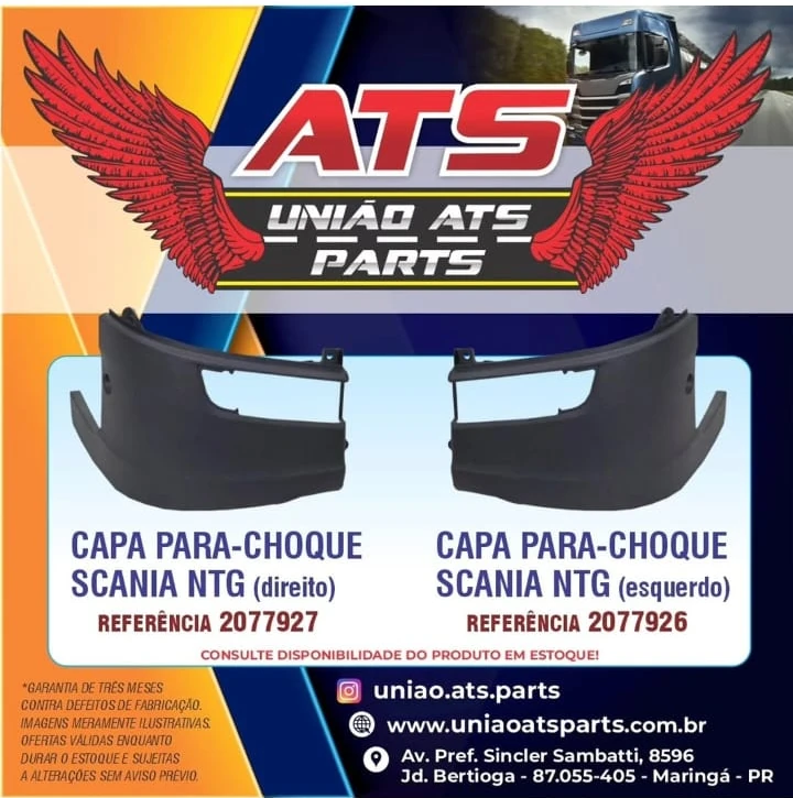 Capa para-choque Scania NTG