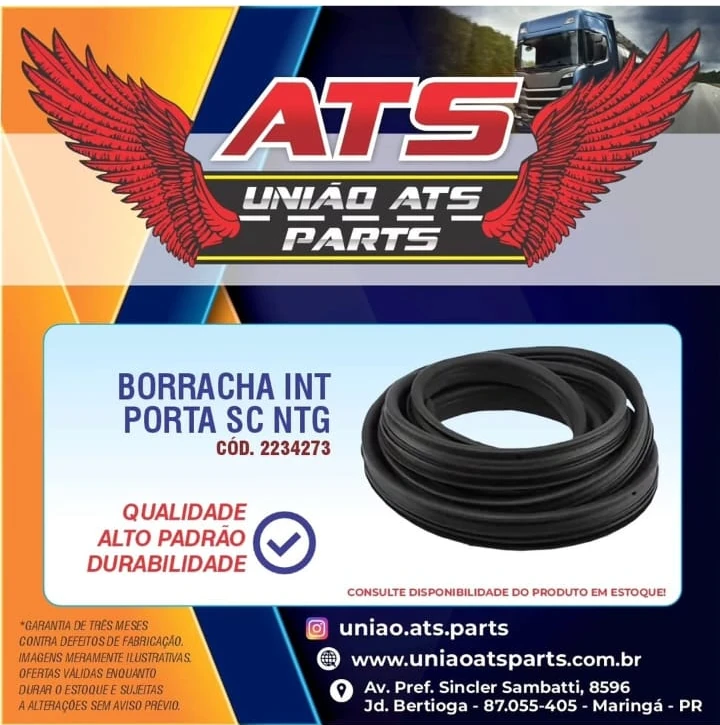 Borracha interna da porta Scania NTG